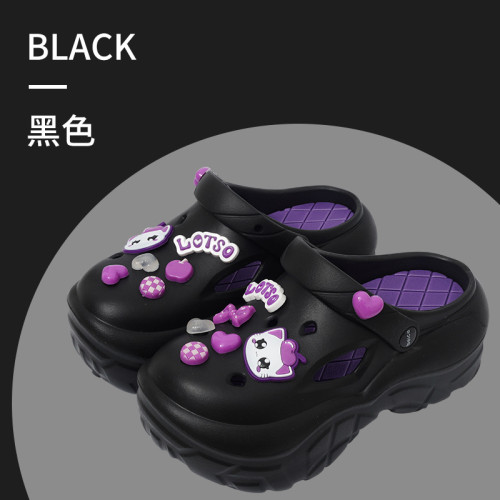 新時尚松糕底洞洞鞋女款厚底增高防滑網紅可愛沙灘涼拖鞋外穿夏季 新時尚松糕底洞洞鞋女款厚底增高防滑網紅可愛沙灘涼拖鞋外穿夏季