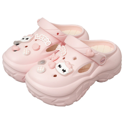 新時尚松糕底洞洞鞋女款厚底增高防滑網紅可愛沙灘涼拖鞋外穿夏季 新時尚松糕底洞洞鞋女款厚底增高防滑網紅可愛沙灘涼拖鞋外穿夏季