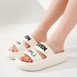 勃墾厚底兩穿涼拖鞋女外穿時尚新款軟底一字拖鞋沙灘涼鞋