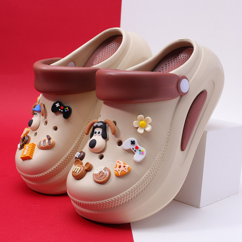 可拆卸厚底洞洞鞋女夏新款居家防滑增高沙灘踩屎感卡通涼拖鞋外穿 可拆卸厚底洞洞鞋女夏新款居家防滑增高沙灘踩屎感卡通涼拖鞋外穿