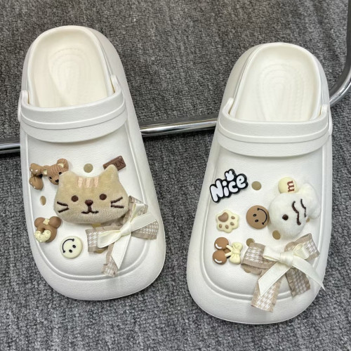 方頭洞洞鞋夏季透氣防滑eva包頭拖鞋外穿女厚底踩屎感沙灘涼拖鞋 方頭洞洞鞋夏季透氣防滑eva包頭拖鞋外穿女厚底踩屎感沙灘涼拖鞋