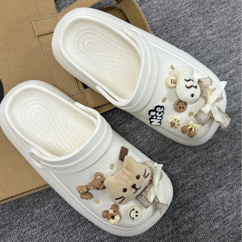 方頭洞洞鞋夏季透氣防滑eva包頭拖鞋外穿女厚底踩屎感沙灘涼拖鞋 方頭洞洞鞋夏季透氣防滑eva包頭拖鞋外穿女厚底踩屎感沙灘涼拖鞋