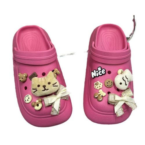 方頭洞洞鞋夏季透氣防滑eva包頭拖鞋外穿女厚底踩屎感沙灘涼拖鞋 方頭洞洞鞋夏季透氣防滑eva包頭拖鞋外穿女厚底踩屎感沙灘涼拖鞋