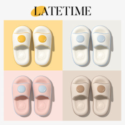 2025新款雞蛋拖鞋女夏季踩屎感軟底4cm厚底家居浴室情侶涼拖鞋男