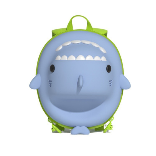 鯊魚兒童書包男童寶寶幼兒園3-5嵗書包防水卡通輕便小學生雙肩包