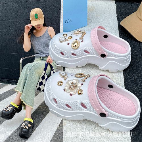 泡芙洞洞鞋女厚底增高沙灘鞋防滑軟底拖鞋雲朵EVA洞洞外穿涼鞋女 泡芙洞洞鞋女厚底增高沙灘鞋防滑軟底拖鞋雲朵EVA洞洞外穿涼鞋女