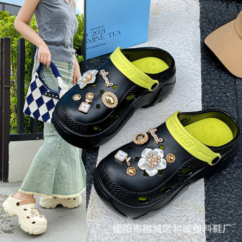 泡芙洞洞鞋女厚底增高沙灘鞋防滑軟底拖鞋雲朵EVA洞洞外穿涼鞋女 泡芙洞洞鞋女厚底增高沙灘鞋防滑軟底拖鞋雲朵EVA洞洞外穿涼鞋女