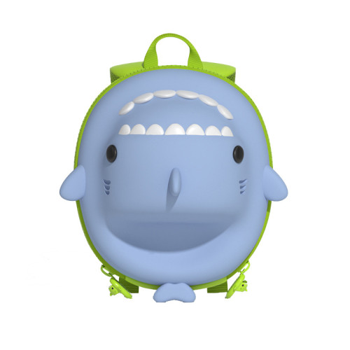 小鯊魚兒童書包男卡通防水輕便幼兒園雙肩包3-6年小學生女童護脊