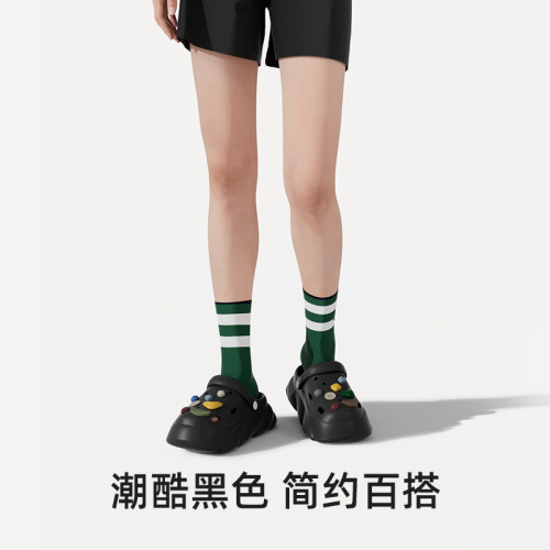 7cm厚底洞洞鞋夏季外穿軟底可愛女生雙色可拆卸鞋墊增高包頭涼鞋 7cm厚底洞洞鞋夏季外穿軟底可愛女生雙色可拆卸鞋墊增高包頭涼鞋