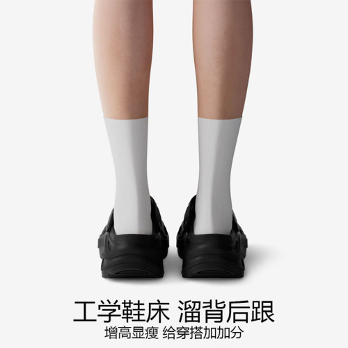 機甲洞洞鞋增高鞋女夏季外穿厚底拖鞋情侶踩屎感透氣包頭涼拖鞋男 機甲洞洞鞋增高鞋女夏季外穿厚底拖鞋情侶踩屎感透氣包頭涼拖鞋男