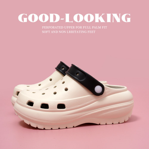 eva洞洞鞋光輪踩屎感女新款增高涼鞋松糕厚底外穿包頭沙灘涼拖鞋 eva洞洞鞋光輪踩屎感女新款增高涼鞋松糕厚底外穿包頭沙灘涼拖鞋