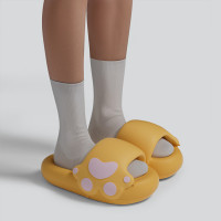 卡通貓爪拖鞋女夏季室內居家浴室涼拖軟底透氣防滑情侶涼拖鞋外穿