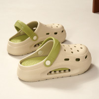 EVA洞洞鞋女款夏季外穿踩屎感增高厚底5CM防滑時尚網紅可愛沙灘鞋