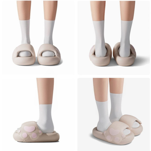 貓爪兒童拖鞋女夏室內居家厚底浴室拖鞋防滑卡通可愛涼拖鞋親子款 貓爪兒童拖鞋女夏室內居家厚底浴室拖鞋防滑卡通可愛涼拖鞋親子款