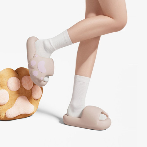 貓爪兒童拖鞋女夏室內居家厚底浴室拖鞋防滑卡通可愛涼拖鞋親子款 貓爪兒童拖鞋女夏室內居家厚底浴室拖鞋防滑卡通可愛涼拖鞋親子款