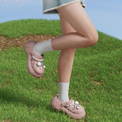 洞洞鞋厚底女夏季外穿防滑透氣增高eva涼拖鞋百搭軟底沙灘拖鞋女