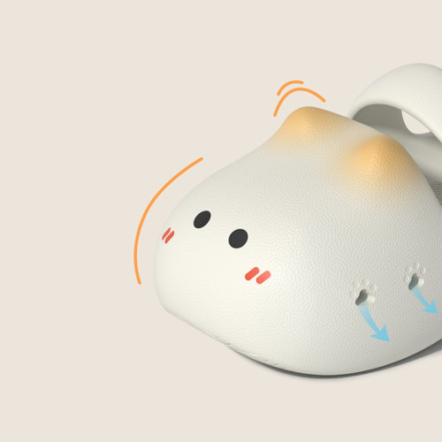 卡通貓咪拖鞋女夏季外穿ins風家居家厚底eva包頭防撞洞洞鞋女沙灘