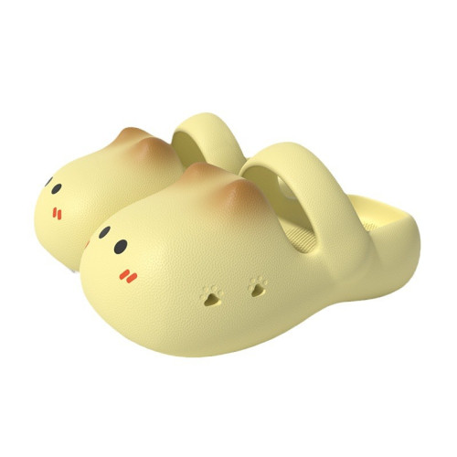 卡通貓咪拖鞋女夏季外穿ins風家居家厚底eva包頭防撞洞洞鞋女沙灘