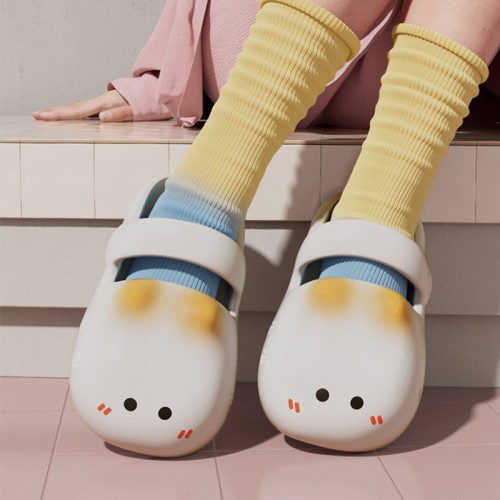 大眼貓可愛拖鞋女夏季包頭防撞厚底少女心家居家外穿沙灘涼拖