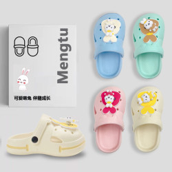 兒童涼拖鞋女童夏季中小童寶寶室內軟底防滑卡通小男孩包頭洞洞鞋