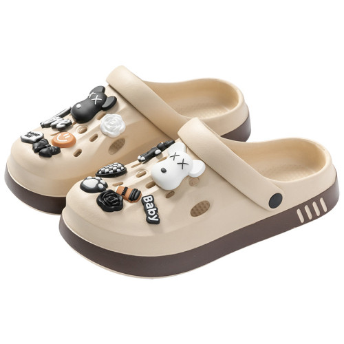 洞洞鞋男款2024新款外穿踩屎感防滑海邊eva涼鞋軟底包頭大碼拖鞋