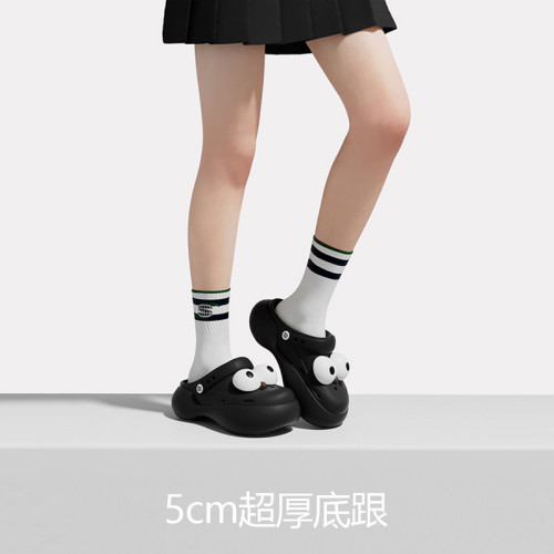 卡通可愛洞洞鞋女夏季外穿2024新款厚底增高包頭EVA拖鞋軟底戶外 卡通可愛洞洞鞋女夏季外穿2024新款厚底增高包頭EVA拖鞋軟底戶外