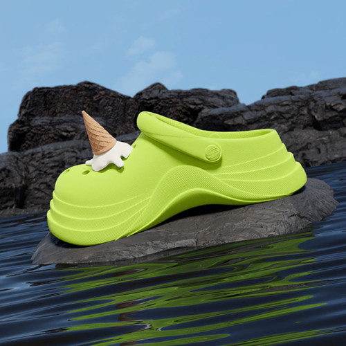 甜筒浪潮洞洞鞋女厚底夏季外穿增高修腿透氣軟底DIY沙灘拖鞋戶外 甜筒浪潮洞洞鞋女厚底夏季外穿增高修腿透氣軟底DIY沙灘拖鞋戶外