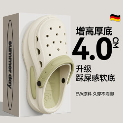 EVA新款洞洞鞋女款夏天包頭涼拖外穿沙灘度假時尚厚底洞洞鞋