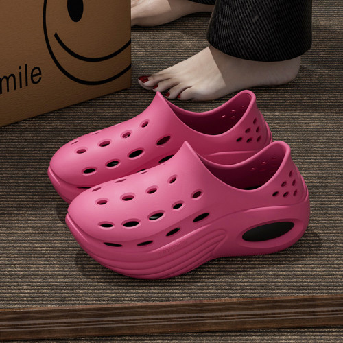 多巴胺厚底洞洞鞋女2024新款夏季外穿增高沙灘防滑防臭包頭涼鞋男 多巴胺厚底洞洞鞋女2024新款夏季外穿增高沙灘防滑防臭包頭涼鞋男