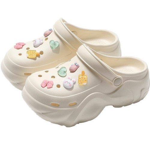 5.0厚底洞洞鞋女夏季外穿增高防滑可愛DIY沙灘踩屎感包頭涼拖鞋女 5.0厚底洞洞鞋女夏季外穿增高防滑可愛DIY沙灘踩屎感包頭涼拖鞋女