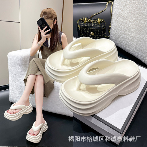 踩屎感厚底女拖鞋外穿夏季韓版ins潮仙女風人字拖休閒拖鞋