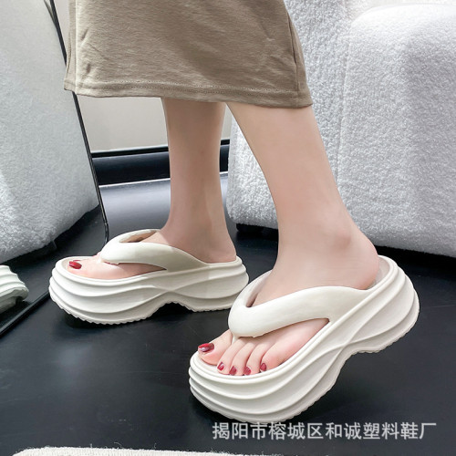 踩屎感厚底女拖鞋外穿夏季韓版ins潮仙女風人字拖休閒拖鞋