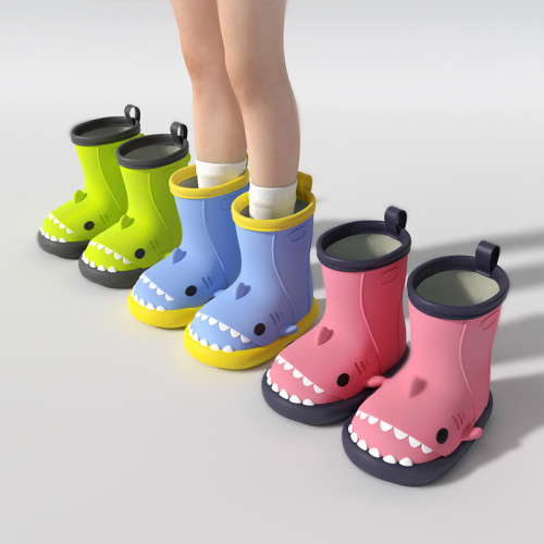 鯊魚雨鞋兒童夏季防滑軟底小童寶寶卡通幼兒中筒雨靴親子水鞋男童 鯊魚雨鞋兒童夏季防滑軟底小童寶寶卡通幼兒中筒雨靴親子水鞋男童