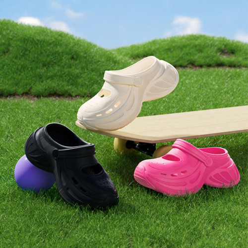 幻影洞洞鞋女夏季新款外穿厚底增高透氣防滑戶外軟底包頭沙灘涼鞋