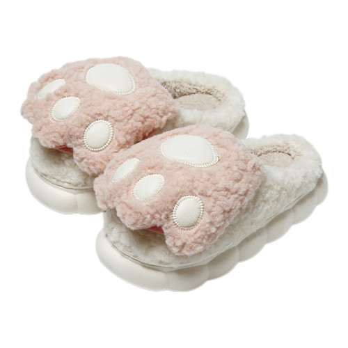 棉拖鞋女秋冬季家用厚底踩屎感卡通可愛室內情侶家居保暖棉拖男士