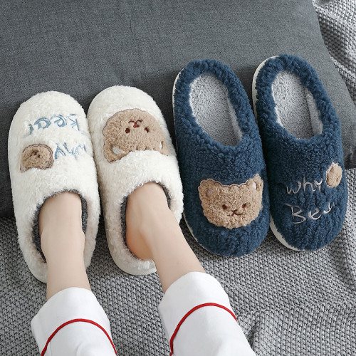 卡通情侶家居棉拖鞋女冬季室內保暖防滑可愛家用厚底毛絨拖鞋男冬 卡通情侶家居棉拖鞋女冬季室內保暖防滑可愛家用厚底毛絨拖鞋男冬
