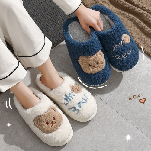 卡通情侶家居棉拖鞋女冬季室內保暖防滑可愛家用厚底毛絨拖鞋男冬 卡通情侶家居棉拖鞋女冬季室內保暖防滑可愛家用厚底毛絨拖鞋男冬