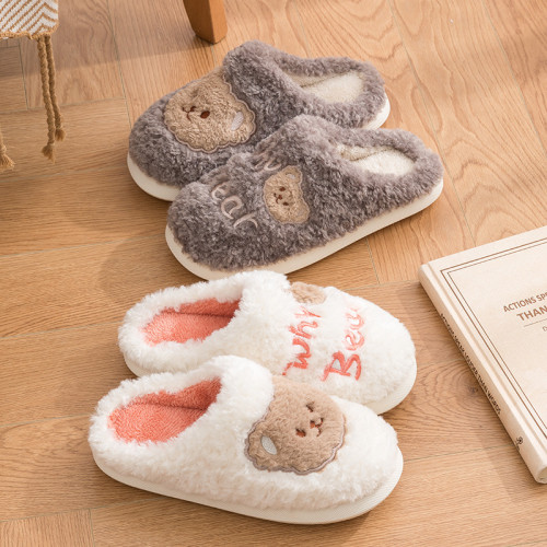 卡通情侶家居棉拖鞋女冬季室內保暖防滑可愛家用厚底毛絨拖鞋男冬 卡通情侶家居棉拖鞋女冬季室內保暖防滑可愛家用厚底毛絨拖鞋男冬
