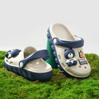 兒童洞洞鞋夏包頭拖鞋男童女童防滑透氣輕便軟底家居外穿沙灘涼鞋