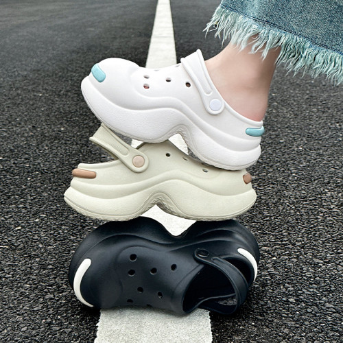 eva洞洞鞋女增高厚底防滑外穿拖鞋夏季兩穿透氣包頭踩屎感涼拖鞋 eva洞洞鞋女增高厚底防滑外穿拖鞋夏季兩穿透氣包頭踩屎感涼拖鞋