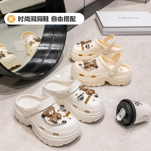 洞洞鞋女款夏季2024新款厚底增高網紅沙灘防滑包頭涼鞋夏天外穿 洞洞鞋女款夏季2024新款厚底增高網紅沙灘防滑包頭涼鞋夏天外穿