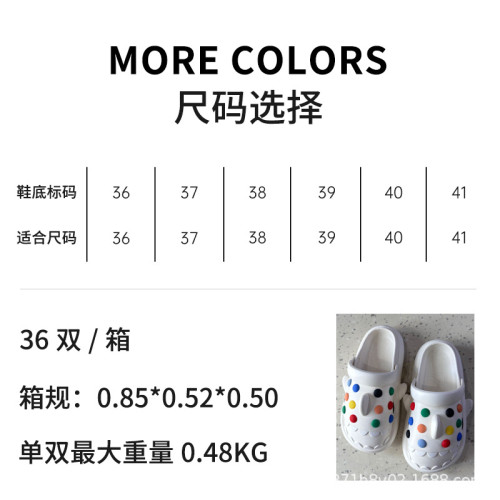 彩虹豆鯊魚洞洞鞋夏季女款EVA包頭拖鞋網紅爆款厚底涼拖 彩虹豆鯊魚洞洞鞋夏季女款EVA包頭拖鞋網紅爆款厚底涼拖