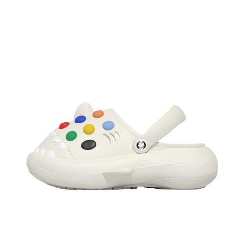 彩虹豆鯊魚洞洞鞋夏季女款EVA包頭拖鞋網紅爆款厚底涼拖 彩虹豆鯊魚洞洞鞋夏季女款EVA包頭拖鞋網紅爆款厚底涼拖