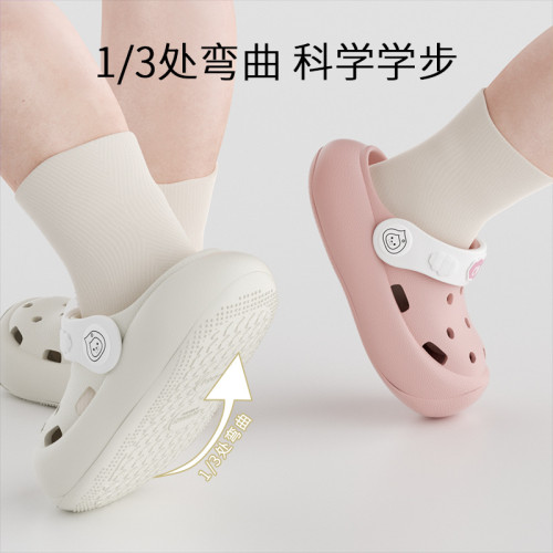 卡通貓咪洞洞鞋男童夏季軟底防滑寶寶沙灘鞋1-3嵗嬰幼兒拖鞋兒童