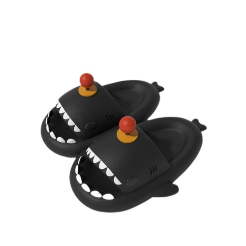 趣味鯊魚拖鞋女夏季eva涼拖鞋情侶居家防滑透氣厚底涼拖鞋男外穿