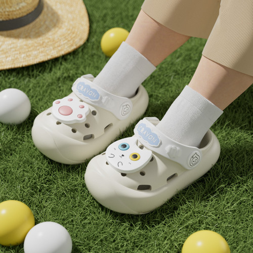 貓咪兒童洞洞鞋寶寶夏室內1-3嵗軟底防滑透氣嬰幼兒男女童涼拖鞋 貓咪兒童洞洞鞋寶寶夏室內1-3嵗軟底防滑透氣嬰幼兒男女童涼拖鞋
