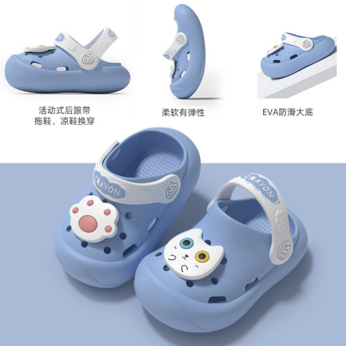 貓咪兒童洞洞鞋寶寶夏室內1-3嵗軟底防滑透氣嬰幼兒男女童涼拖鞋 貓咪兒童洞洞鞋寶寶夏室內1-3嵗軟底防滑透氣嬰幼兒男女童涼拖鞋