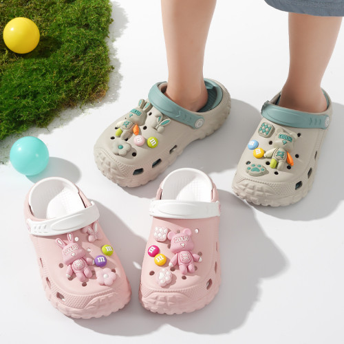 兒童洞洞鞋男童拖鞋女童夏季新款寶寶防滑涼拖外穿大童男孩沙灘鞋