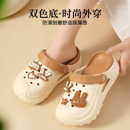 2025年新款洞洞鞋女夏季外穿軟底包頭涼拖鞋防滑厚底增高防臭涼鞋 2025年新款洞洞鞋女夏季外穿軟底包頭涼拖鞋防滑厚底增高防臭涼鞋