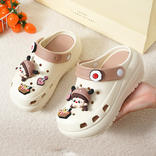 2025新款洞洞鞋女外穿沙灘可愛厚底兩穿踩屎感辦公室包頭韓版涼拖 2025新款洞洞鞋女外穿沙灘可愛厚底兩穿踩屎感辦公室包頭韓版涼拖